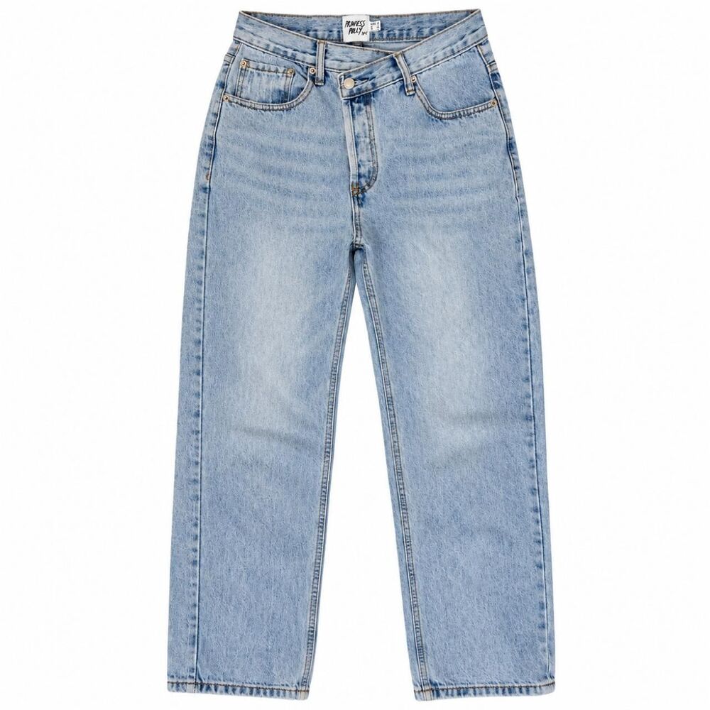 Princess Polly Holly Asymmetric Women's Blue Jeans 4
